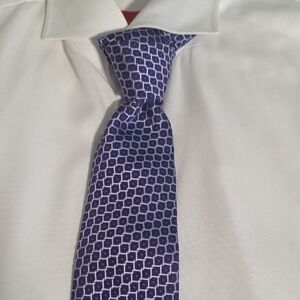 Purple Geometric Patterned Tie